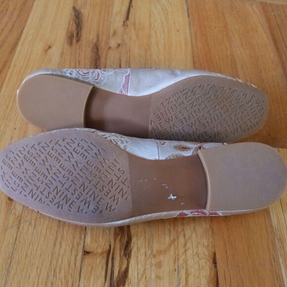 Nine West sz. 7M textile Xena Loafer Floral Flats embroidered slip on loafer - Picture 8 of 8